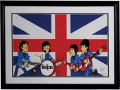 CARTOON BEATLES ON STAGE