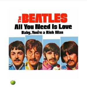 BEATLES ALL YOU NEED IS LOVE (US - SGT PEPPER) LITHOGRAPH - UNFRAMED