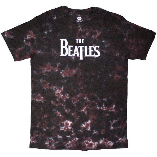 BEATLES DROP T LOGO BROWN TIE-DYE TEE - Click Image to Close