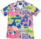 BEATLES FACES MESH S/S BUTTON DOWN SHIRT
