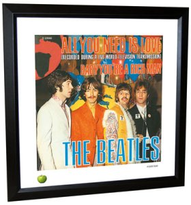 BEATLES ALL YOU NEED IS LOVE LITHOGRAPH - FRAMED
