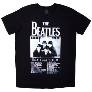 BEATLES '64 TOUR DATES BLACK TEE