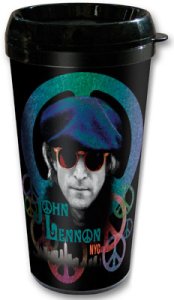 JOHN LENNON IMAGE TRAVEL MUG - Last One