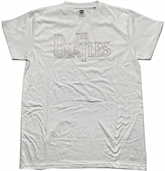 BEATLES EMBROIDERED LOGO T-SHIRT - Click Image to Close