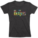 LADIES BEATLES RAINBOW LOGO BLACK TEE