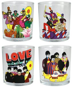 YELLOW SUBMARINE 10 OZ GLASSES - SET OF 4