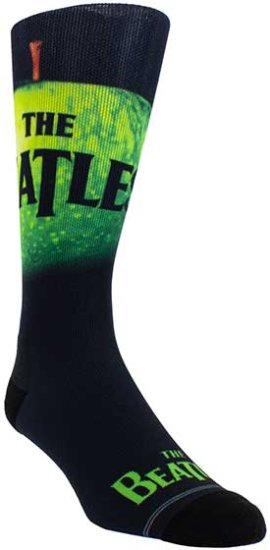 BEATLES GREEN APPLE BLACK SOCKS - Click Image to Close