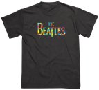 BEATLES RAINBOW LOGO BLACK TEE