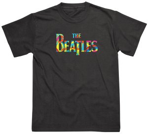 BEATLES RAINBOW LOGO BLACK TEE