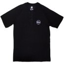 BEATLES DRUM LOGO HENLEY STYLE BLACK TEE