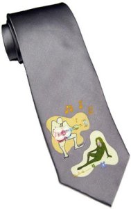 JOHN LENNON ARTWORK -MAN WOMAN SILK TIE - Last One