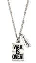 JOHN LENNON WAR IS OVER UNISEX NECKLACE