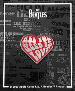ALL YOU NEED IS LOVE ENAMEL PIN