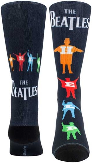 BEATLES HELP SILO BLACK SOCKS - Click Image to Close