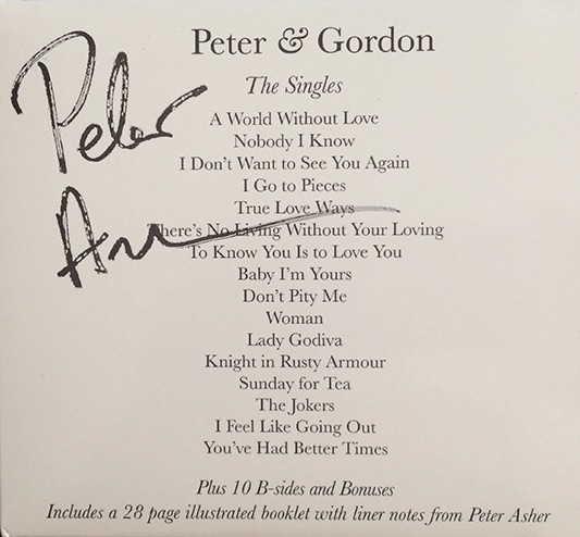 SIGNED - PETER & GORDON: THE SINGLES - Click Image to Close