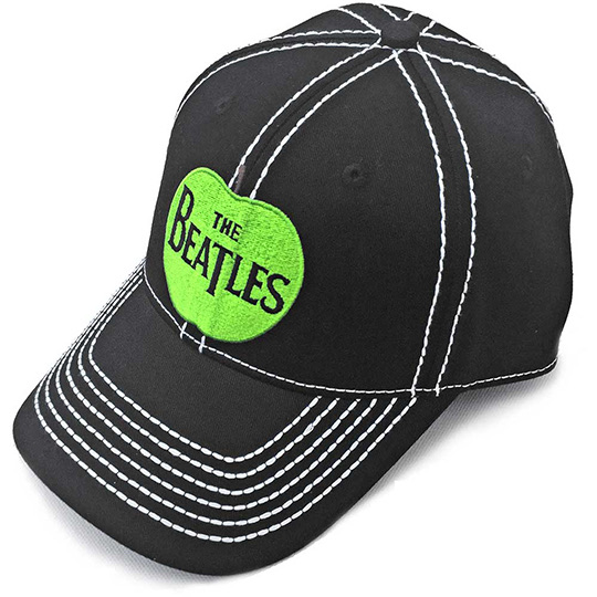 BEATLES APPLE PATCH BLACK HAT - Click Image to Close