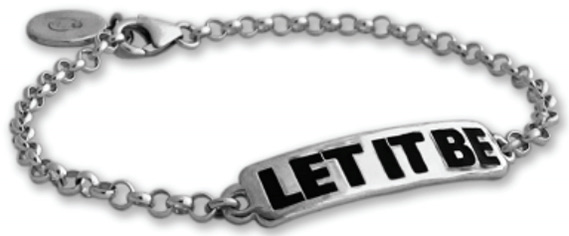 LET IT BE WOMEN'S ID BRACELET AND PIN SET - Click Image to Close