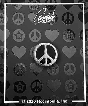 RINGO PEWTER PEACE PIN - Click Image to Close
