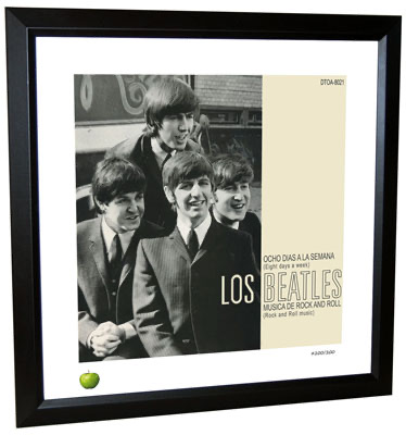 BEATLES EIGHT DAYS A WEEK LITHOGRAPH - FRAMED - Click Image to Close