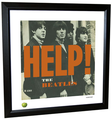 BEATLES HELP! LITHOGRAPH - FRAMED - Click Image to Close