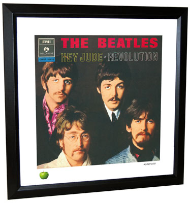 BEATLES HEY JUDE (VERSION 2) LITHOGRAPH - FRAMED - Click Image to Close