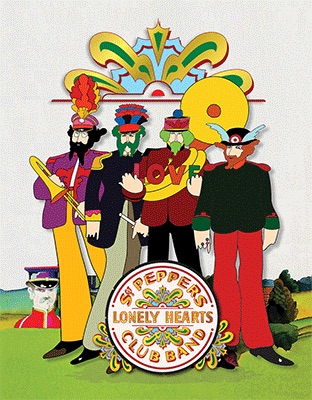 YELLOW SUBMARINE "SGT. PEPPER" GICLEE CANVAS - Click Image to Close