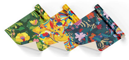 (image for) YELLOW SUBMARINE WRAPPING PAPER - 3 PACK
