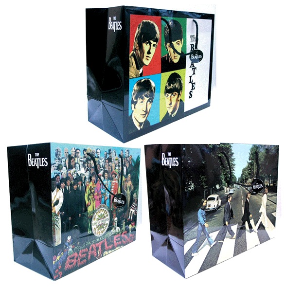 SET OF 3 LARGE BEATLES GIFT BAGS