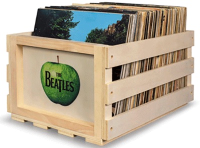 BEATLES APPLE LOGO RECORD CRATE - Click Image to Close