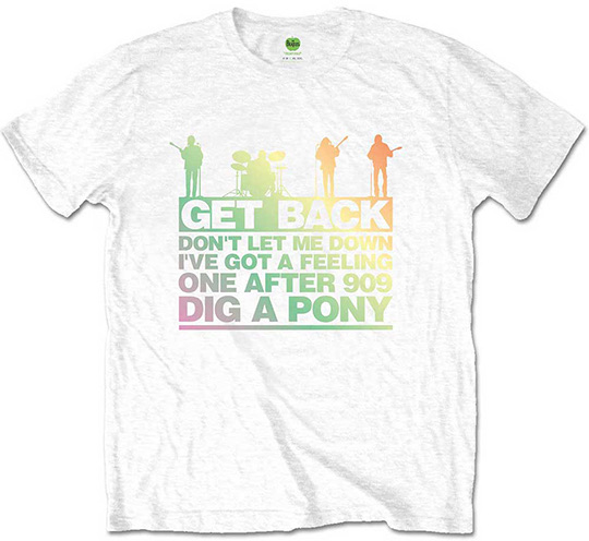 GET BACK WHITE GRADIENT TEE - Click Image to Close