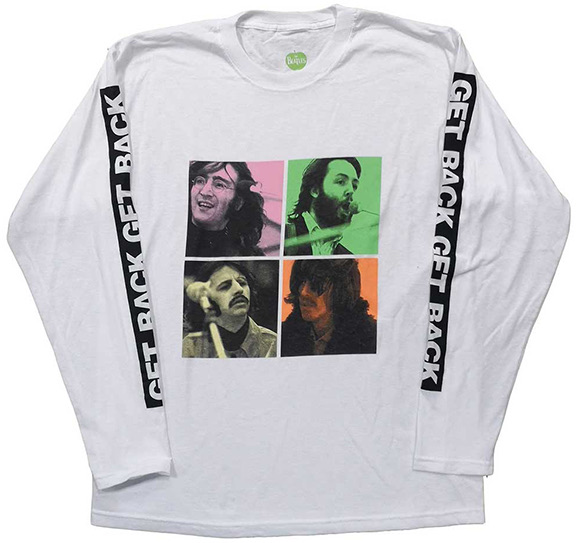 GET BACK ROOFTOP SHOTS WHITE L/S TEE - XL - Click Image to Close