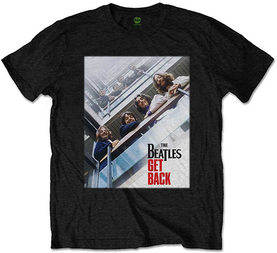 THE BEATLES GET BACK FILM COVER BLACK TEE - Click Image to Close