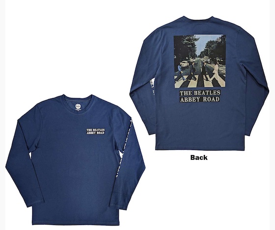 ABBEY ROAD L/S DENIM BLUE TEE - Click Image to Close
