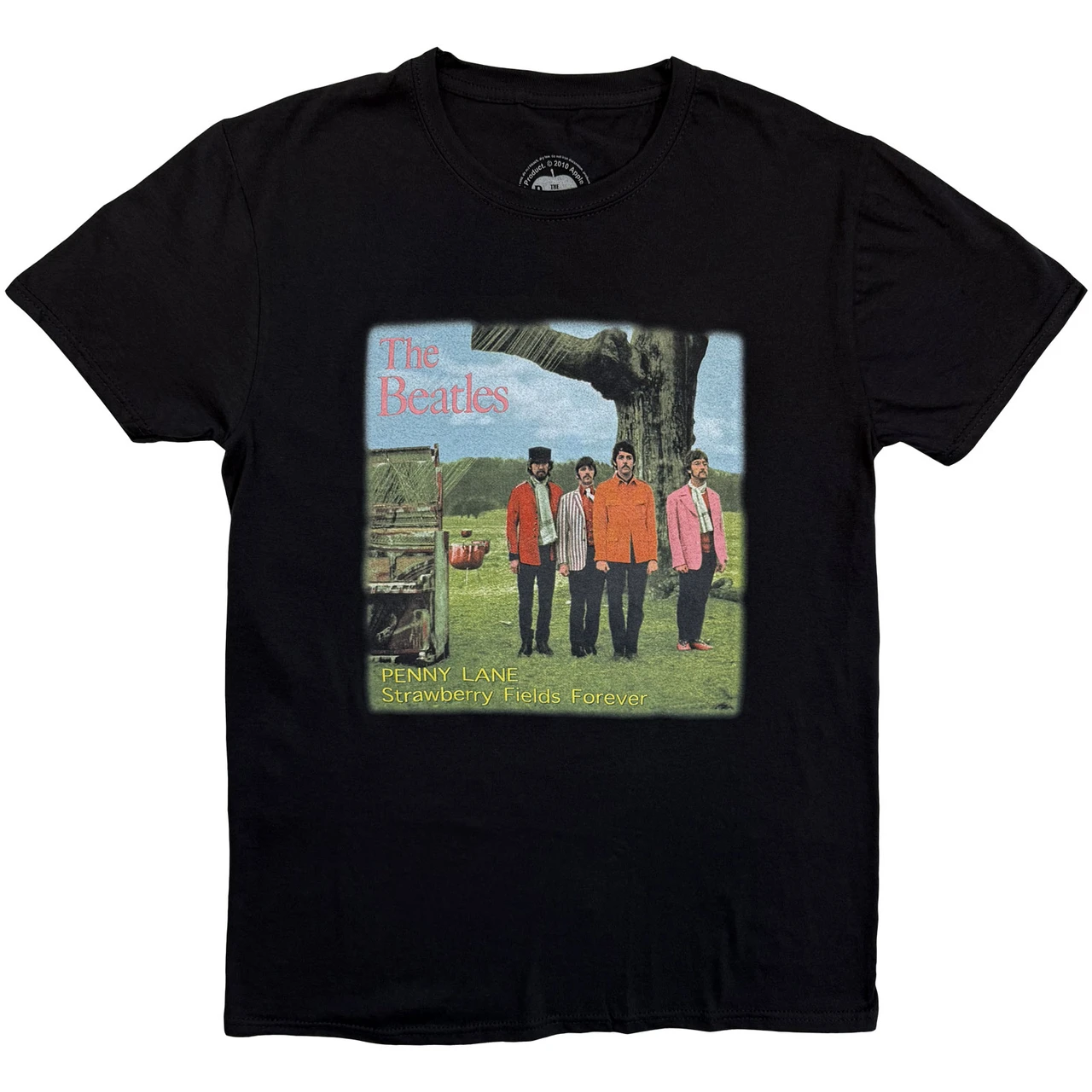 STRAWBERRY FIELDS FOREVER BLACK TEE