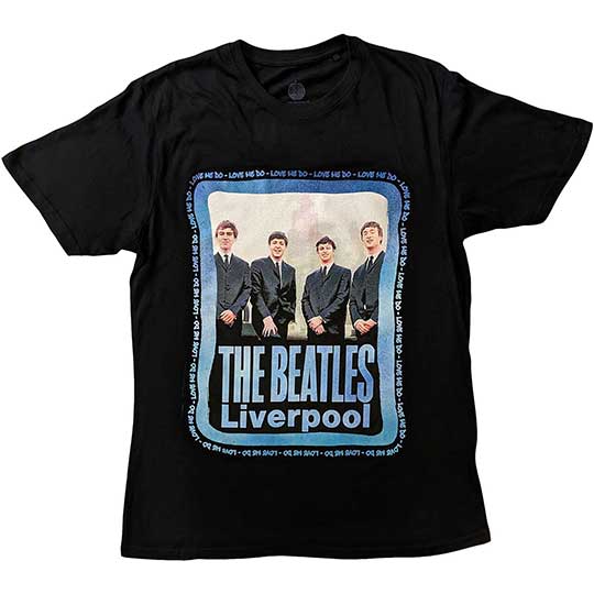 THE BEATLES LIVERPOOL BLACK TEE - Click Image to Close