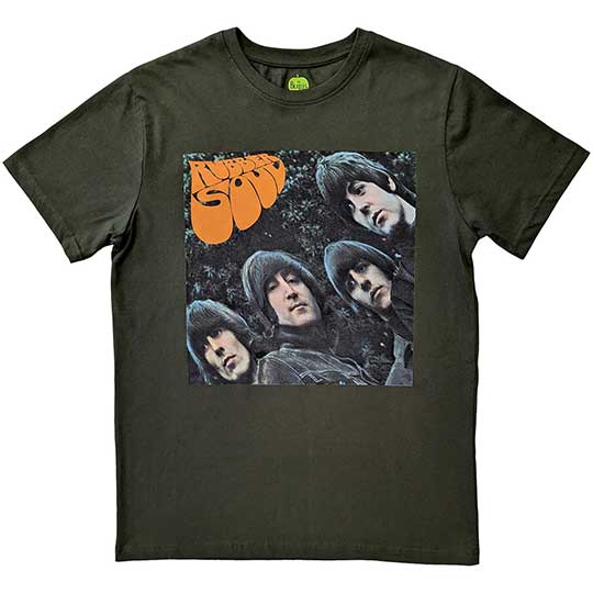 RUBBER SOUL ALBUM COVER GREEN TEE - Click Image to Close