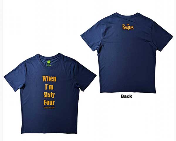 BEATLES "WHEN I'M SIXTY FOUR" BLUE T - Click Image to Close