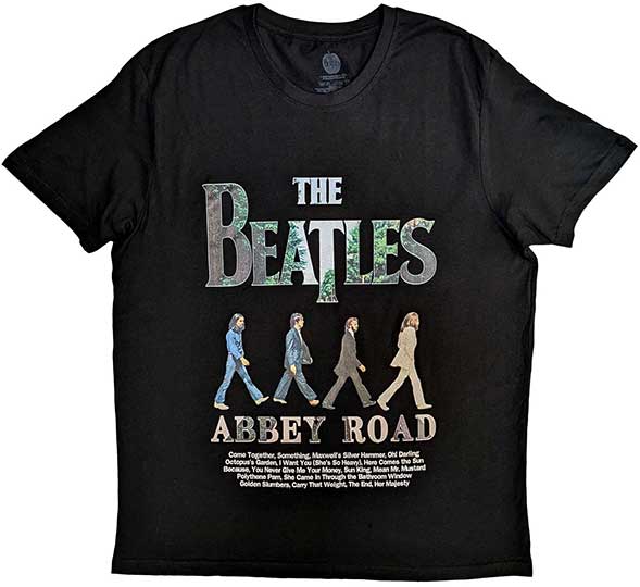ABBEY ROAD ALBUM COVER BLACK TEE - Click Image to Close