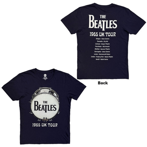 (image for) BEATLES 1965 UK TOUR RINGO DRUM NAVY TEE