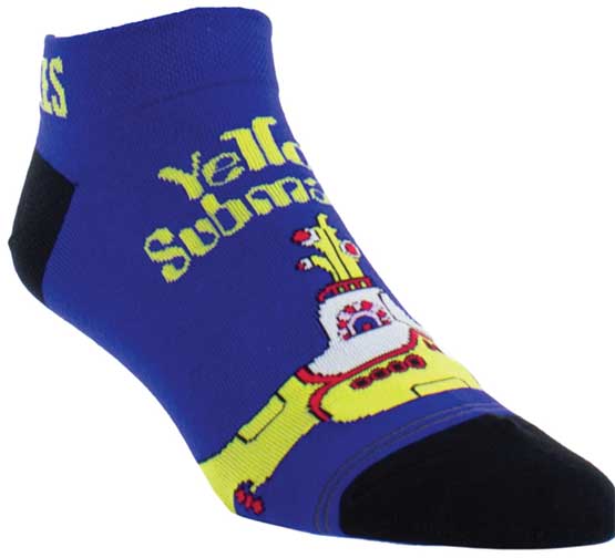 YELLOW SUB LINER BLUE/VIOLET SOCKS - Click Image to Close