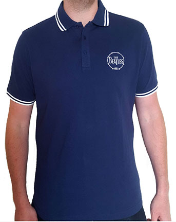 BEATLES NAVY UNISEX POLO WITH DRUM LOGO - Click Image to Close