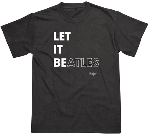 LET IT BEATLES IN BLACK & WHITE T-SHIRT - Click Image to Close