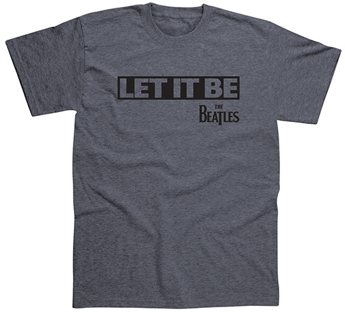 BEATLES LET IT BE CHARCOAL TEE - Click Image to Close