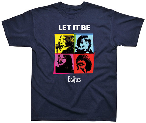 CHILD BEATLES LET IT BE IN COLOR, NAVY TEE - Click Image to Close