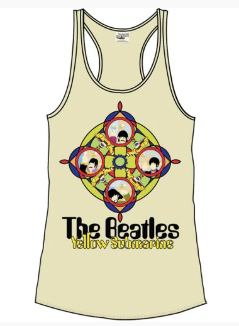 LADIES YELLOW SUB/PORTHOLES TANK TOP