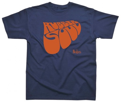 BEATLES RUBBER SOUL LOGO NAVY T - Click Image to Close