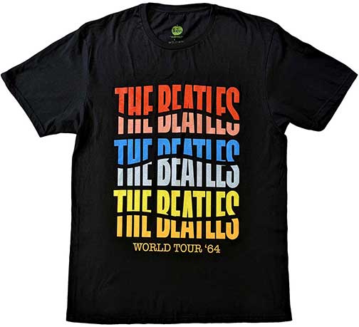 THE BEATLES COLOUR WAVE TEE - Click Image to Close
