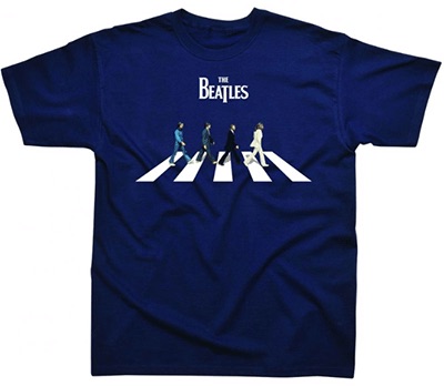 BEATLES ABBEY ROAD NAVY TEE - Click Image to Close