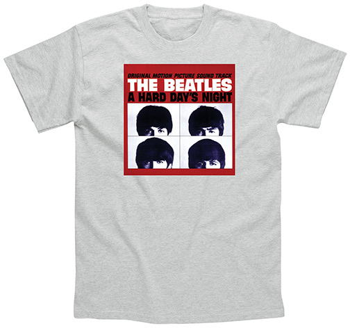 A HARD DAY'S NIGHT GRAY TEE - Click Image to Close