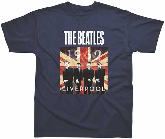 BEATLES LIVERPOOL 1962 NAVY TEE - Click Image to Close